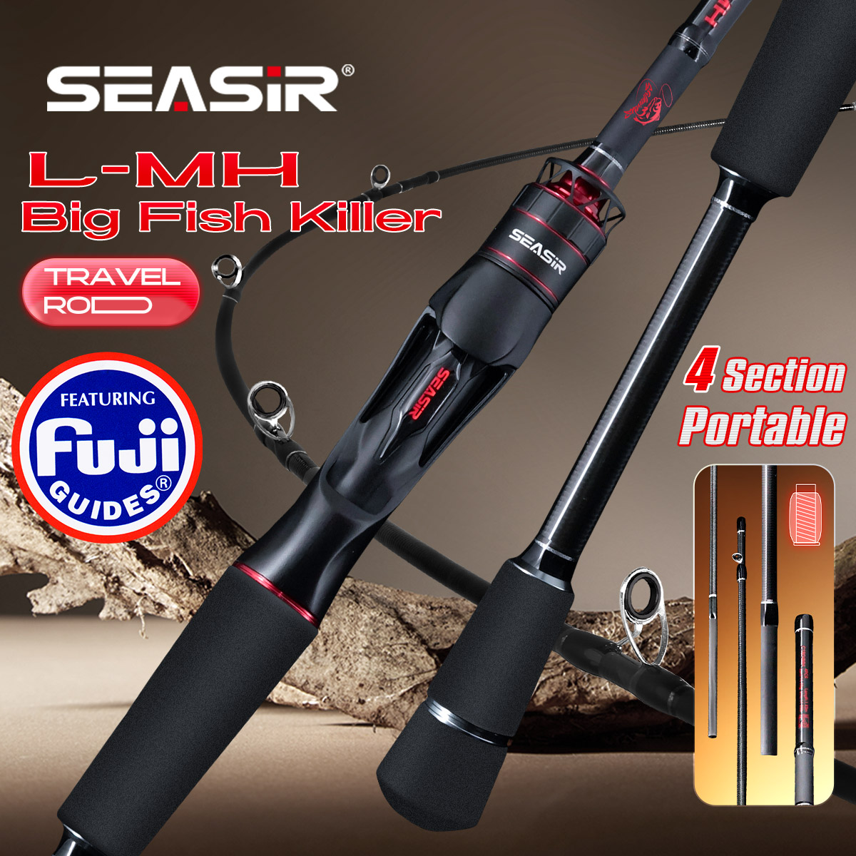 Fishing Equipment Guide - คันเบ็ดตกปลา Seasir Salminus XF M/MH แบบสปินนิ่งและแคสติ้ง