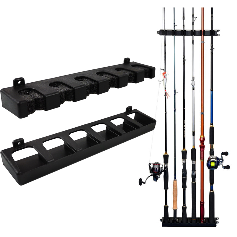 Fishing Rod Pod - 1 ชิ้นตกปลา Rod เครื่องมือขาตั้งจอแสดงผลแนวตั้งผู้ถือ Rod ตกปลาแขวนผนัง