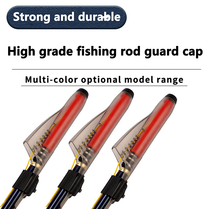 Fishing Equipment Guide - ฝาครอบปลายคันเบ็ดแบบใส 1 ชิ้น ฝาครอบป้องกันคันเบ็ด ฝาครอบป้องกันปลายคันเบ็ด ฝาครอบคันเบ็ดสำหรับตกปลาทะเล