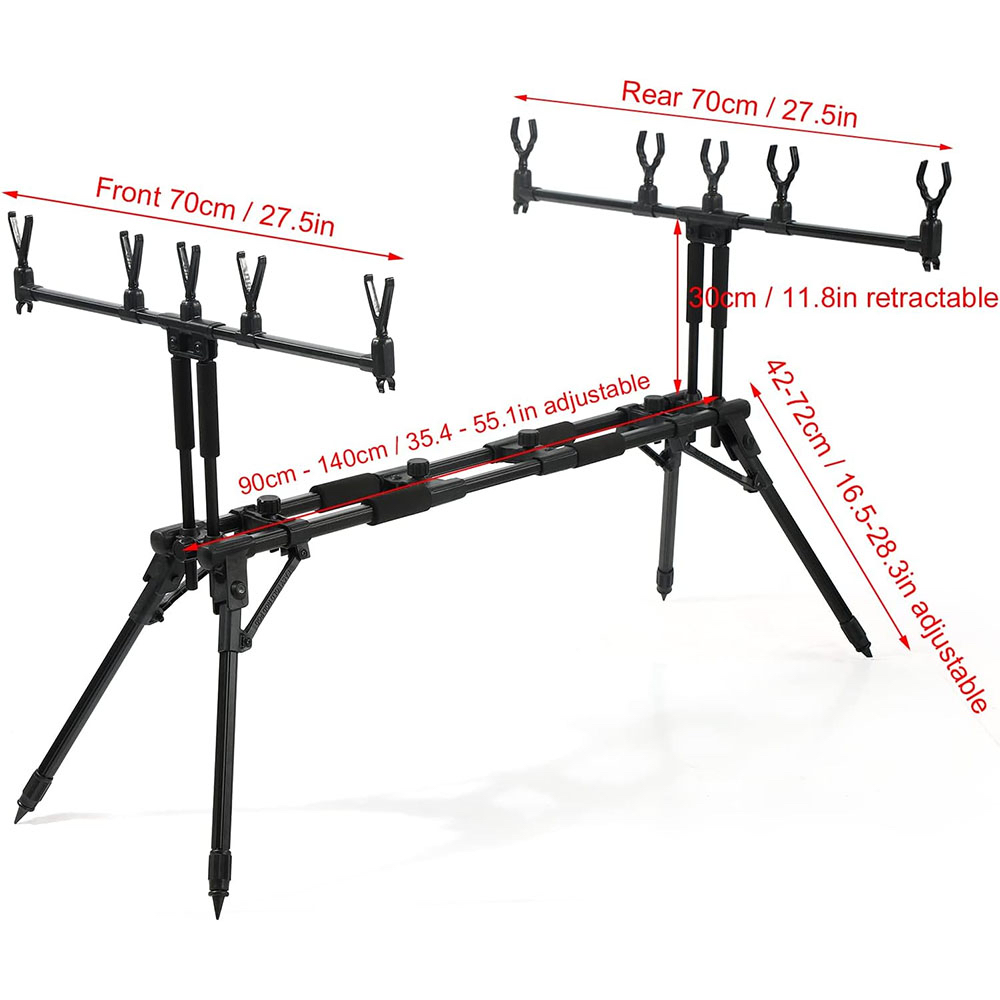 JSFUN ขาตั้งคันเบ็ดแบบปรับได้  - Fishing Rod Pod บทวิจารณ์และราคา