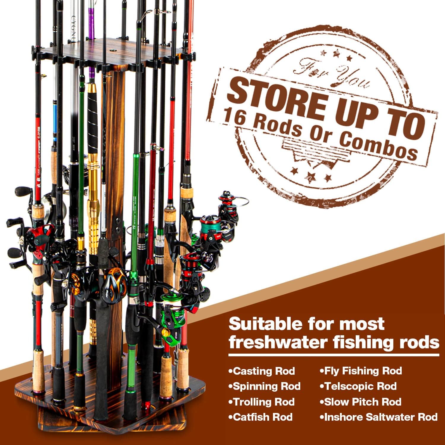 ที่วางเบ็ดตกปลาสำหรับโรงรถชั้น - Fishing Rod Pod บทวิจารณ์และราคา